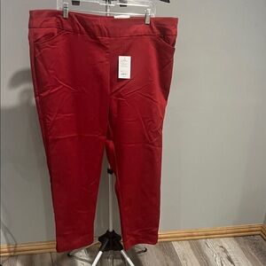 Croft & Barrow Women's Plus Red Pants